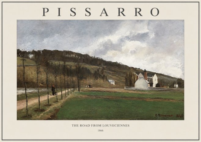 Pissarro The Road from Louveciennes II No1 - Affiche