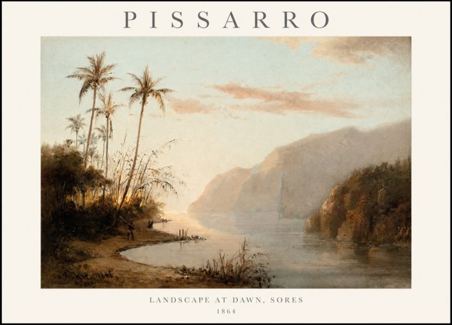 Pissarro Landscape at Dawn, Sores No1 - Affiche