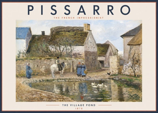 Pissarro The Village Pond No2 - Affiche