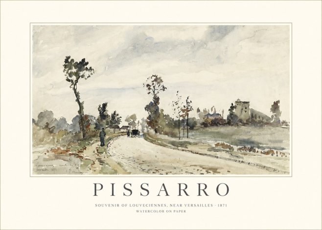 Pissarro Souvenir of Louveciennes, Near Versailles - 1871 No1 - Affiche