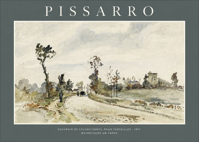Pissarro Souvenir of Louveciennes, Near Versailles - 1871 No2 - Affiche