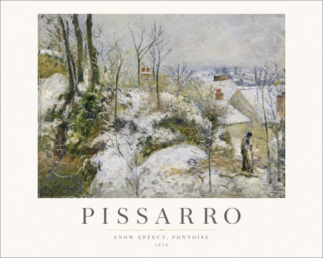 Pissarro Snow Effect, Pontoise No1 - Affiche