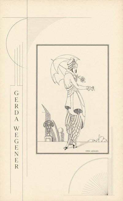 Gerda Wegener Elegant Figure with Parasol No2 - Affiche