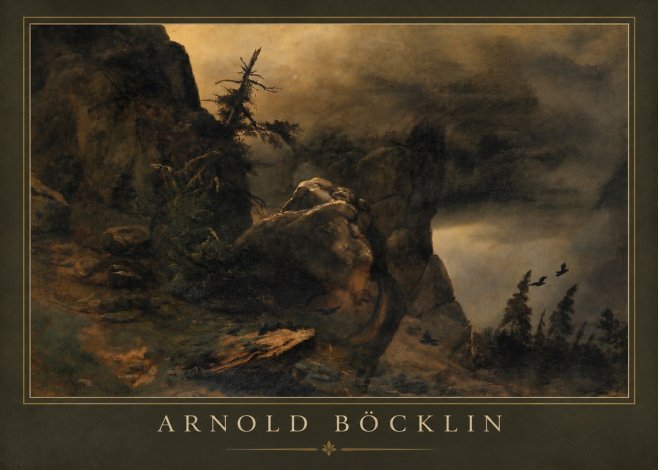 Arnold Böcklin Felsabhang Mit Wettertannen No5 - Affiche