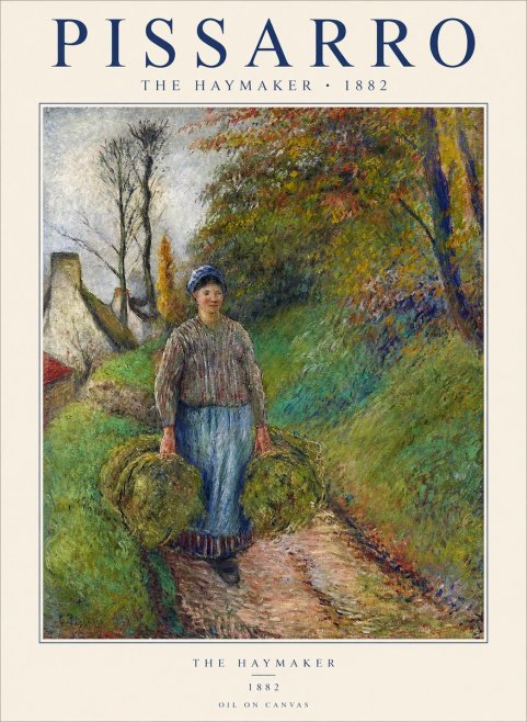 Pissarro The Haymaker No1 - Affiche