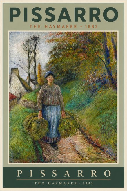 Pissarro The Haymaker No2 - Affiche