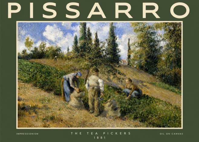 Pissarro The Tea Pickers No2 - Affiche