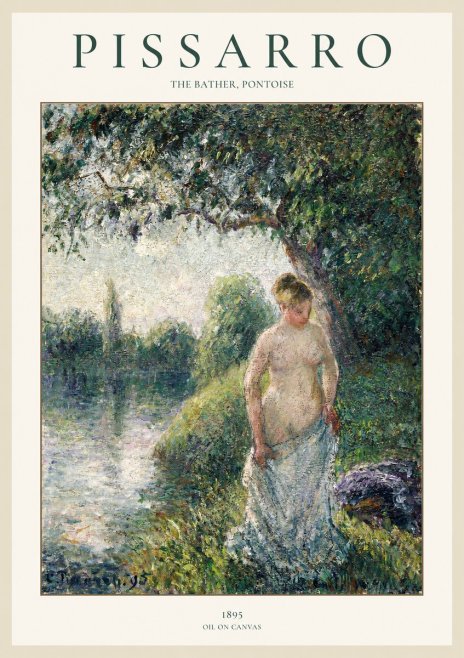 Pissarro The Bather, Pontoise No1 - Affiche