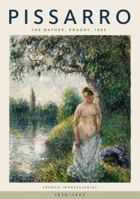 Pissarro The Bather, Pontoise No2 - Affiche