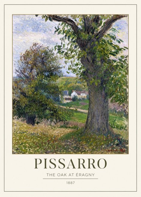 Pissarro The Oak at Éragny No1 - Affiche