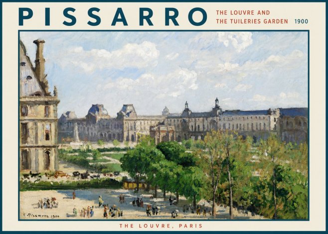 Pissarro The Louvre and the Tuileries Garden No2 - Affiche