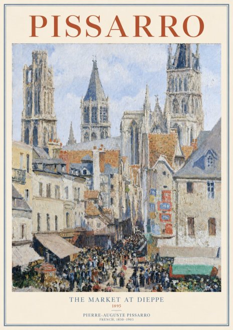 Pissarro The Rue Aux Juifs, Rouen No2 - Affiche