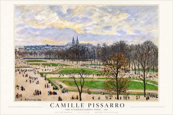 Pissarro The Tuileries Garden, Paris No1 - Affiche