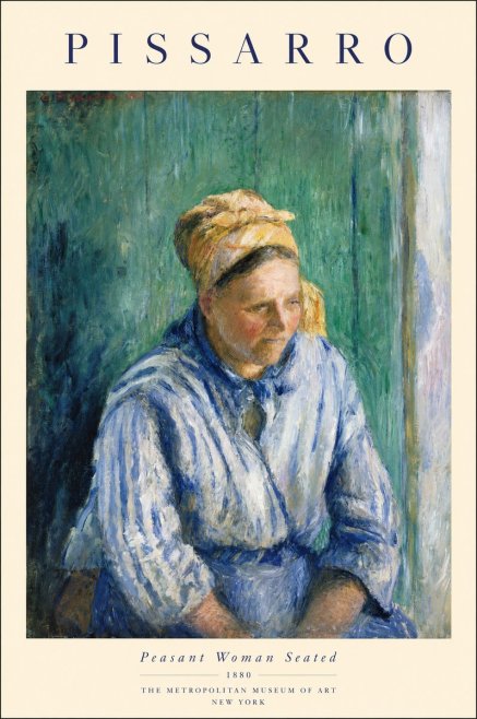Pissarro Peasant Woman Seated No1 - Affiche