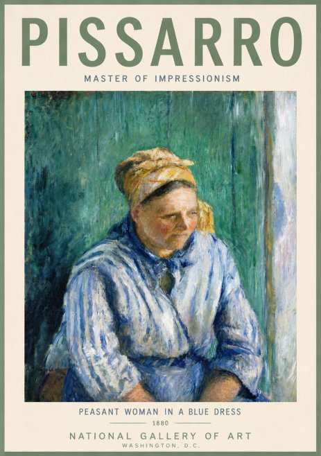 Pissarro Peasant Woman Seated No2 - Affiche