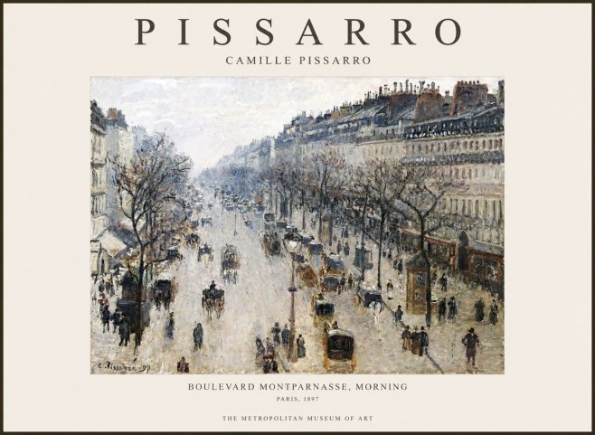 Pissarro Boulevard Montparnasse, Morning No1 - Affiche