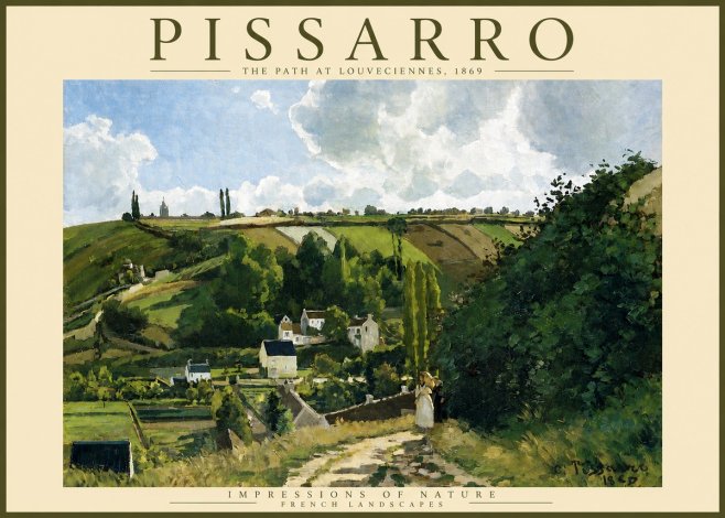 Pissarro The Path at Louveciennes, 1869 No3 - Affiche