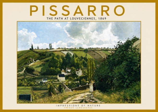 Pissarro The Path at Louveciennes, 1869 No5 - Affiche