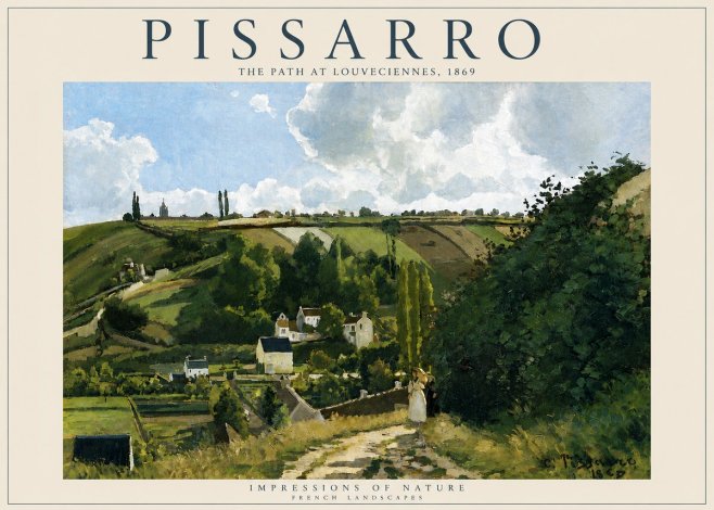 Pissarro The Path at Louveciennes, 1869 No6 - Affiche
