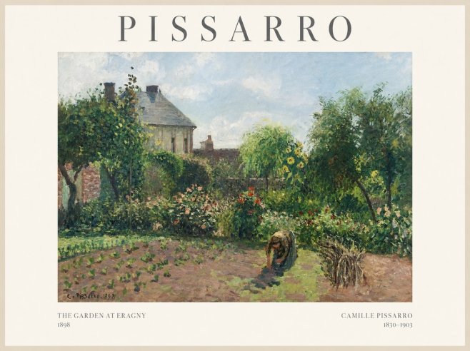 Pissarro The Garden at Eragny No1 - Affiche