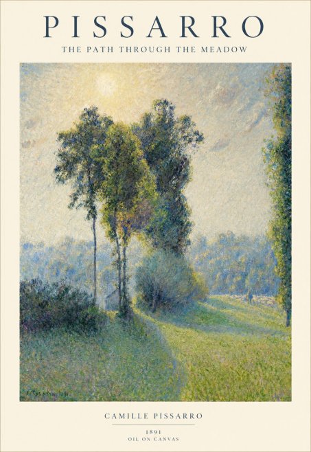 Pissarro The Path Through the Meadow No1 - Affiche