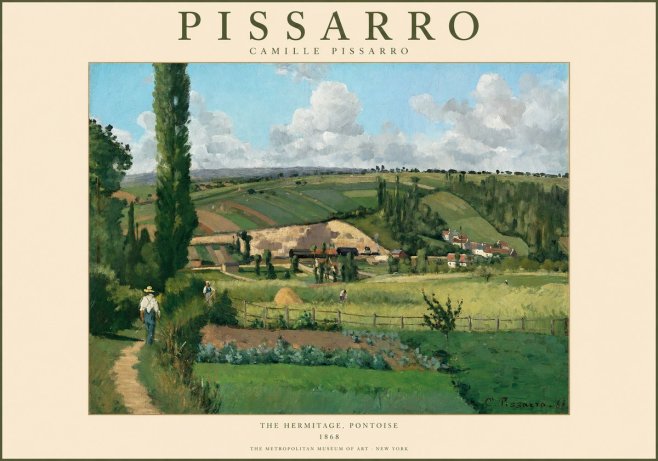 Pissarro The Hermitage, Pontoise No1 - Affiche
