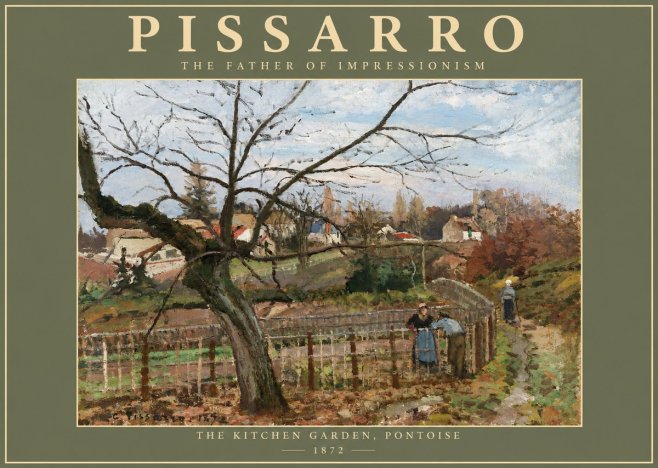 Pissarro The Kitchen Garden, Pontoise No2 - Affiche