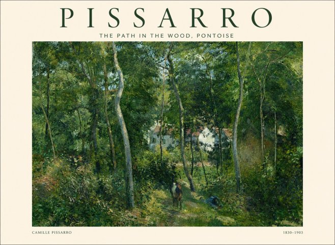 Pissarro The Path in the Wood, Pontoise No1 - Affiche