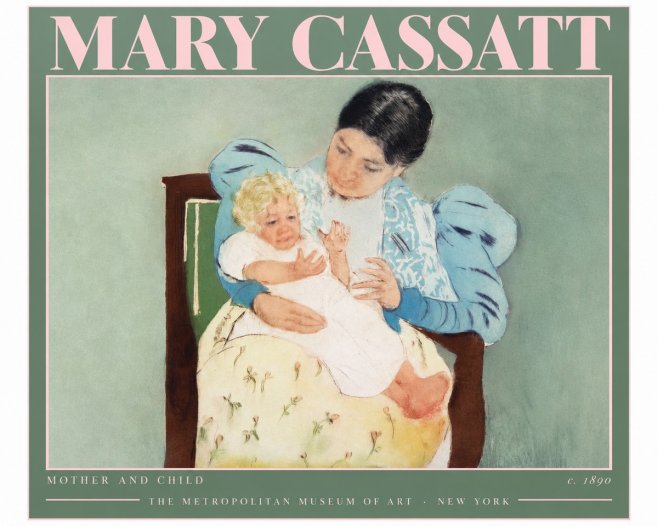 Mary Cassatt Mother and Child III No3 - Affiche