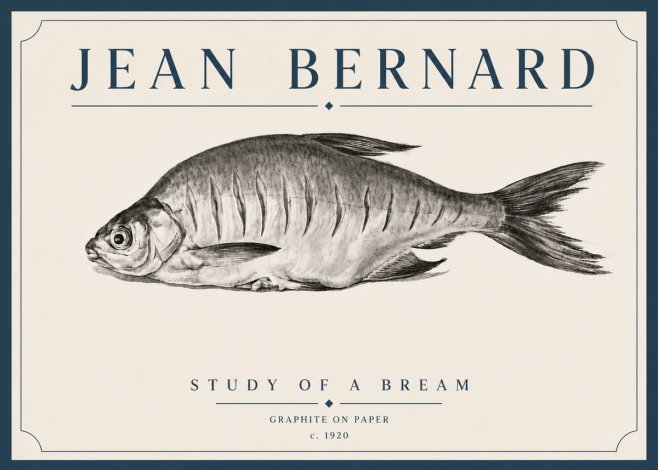 Jean Bernard Study of a Bream No5 - Affiche
