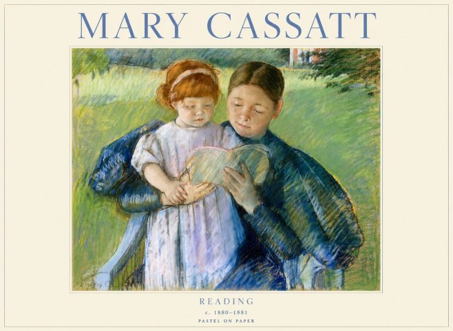 Mary Cassatt Reading No1 - Affiche