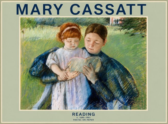 Mary Cassatt Reading No2 - Affiche