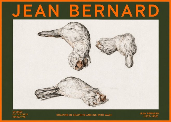 Jean Bernard Studies of the Duck No2 - Affiche