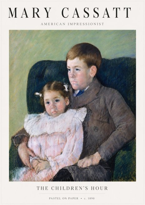 Mary Cassatt The Children's Hour No5 - Affiche