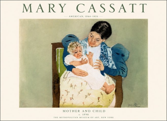 Mary Cassatt Mother and Child VIII No5 - Affiche