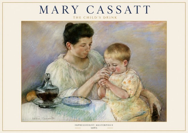 Mary Cassatt The Child's Drink No4 - Affiche