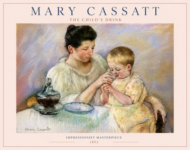 Mary Cassatt The Child's Drink No6 - Affiche