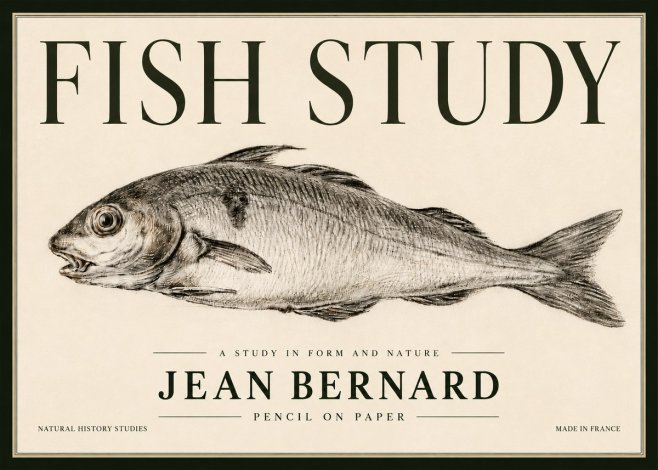 Jean Bernard Fish Study III No6 - Affiche