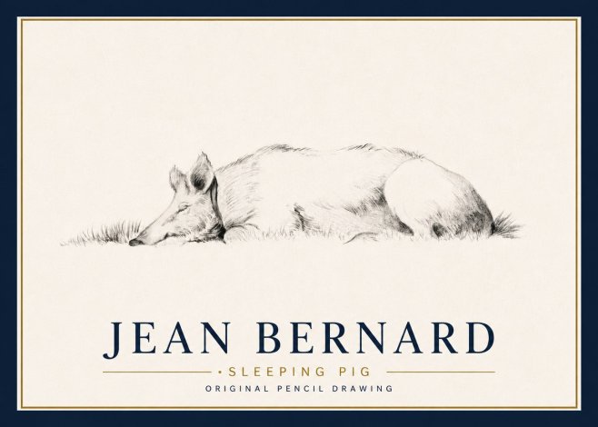 Jean Bernard Sleeping Pig II No4 - Affiche