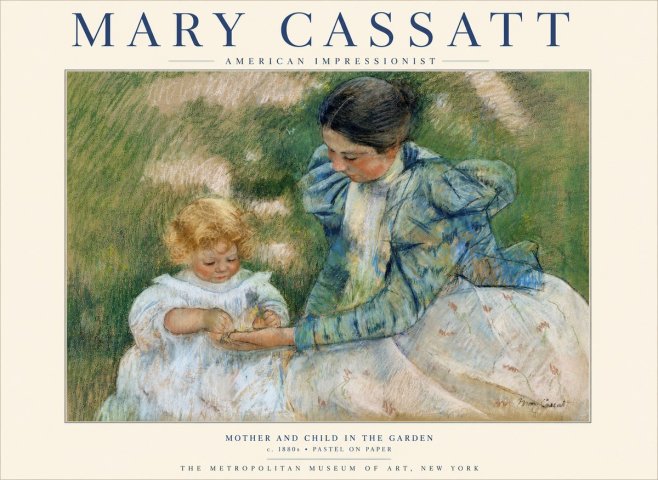 Mary Cassatt Mother and Child in the Garden No3 - Affiche