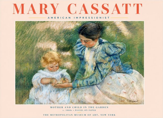 Mary Cassatt Mother and Child in the Garden No4 - Affiche