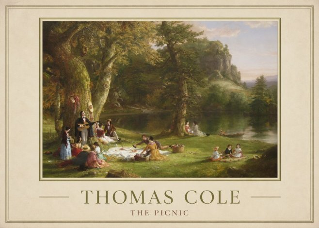 Thomas Cole The Picnic No1 - Affiche