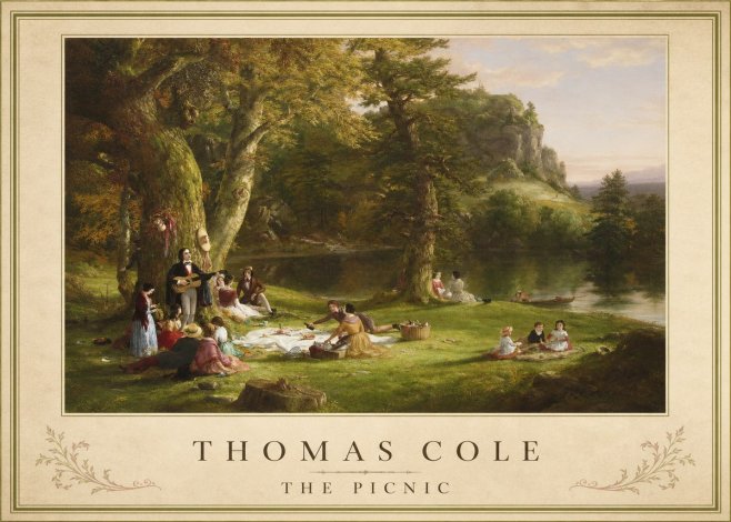 Thomas Cole The Picnic No5 - Affiche