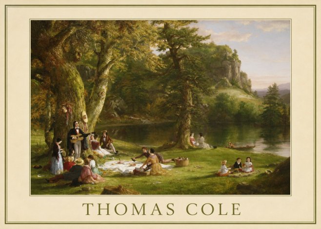 Thomas Cole The Picnic No6 - Affiche