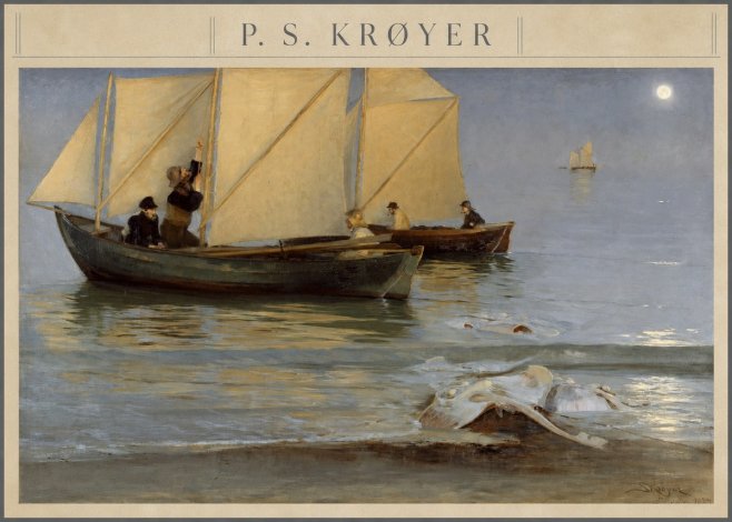 P.S. Krøyer A Ray Washed Ashore No2 - Affiche