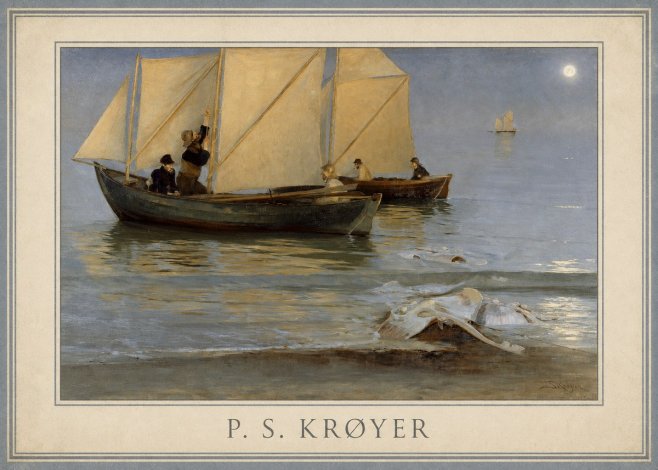 P.S. Krøyer A Ray Washed Ashore No4 - Affiche