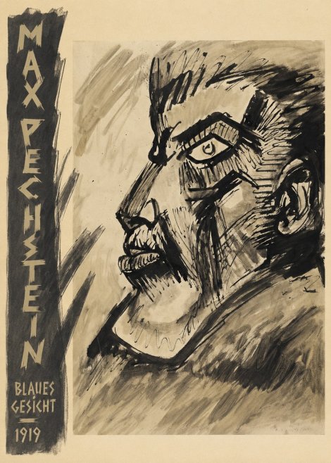 Max Pechstein Blaues Gesicht No2 - Affiche