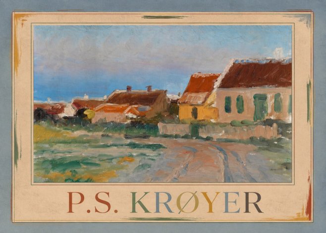 P.S. Krøyer Houses in Skagen No1 - Affiche