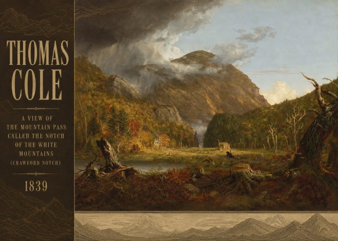 Thomas Cole A View of the Mountain Pass Called the Notch of the White Mountains (Crawford Notch) II No2 - Affiche