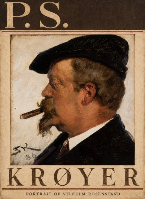 P.S. Krøyer Portrait of Vilhelm Rosenstand No3 - Affiche